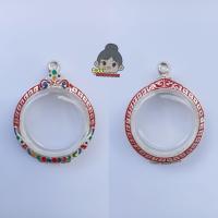 ราคา กรอบพระใส่เหรียญกลม กรอบพระเงินผสม กว้าง3สูง3cm ขนาดจอกระจก (13199302185)