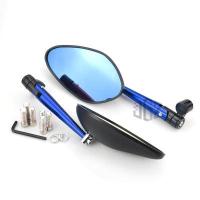ราคา rizoma Motorcycle Side Mirror Mirror Adjustable Handlebar Rearview Blue Mirror CNC Aluminum Universal for Yamaha Honda Kawasaki Ducat aerox NMAX XMAX YZF (10006886776)