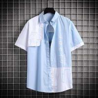 ราคา ญี่ปุ่นแบรนด์อินเทรนด์ใหม่สีตีแขนสั้นชายเสื้อฤดูร้อนหลวมหล่อคู่เสื้อผู้ชายเสื้อ เสื้อยืดผู้ชาย (12830249956)