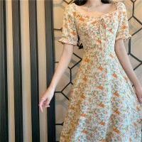 ราคา Cckoss พร้อมส่ง ฝรั่งเศสย้อนยุคชุดเดรสยาว เดรสยาวลายดอก เดรสเอวลอย สวยมาก คอเหลี่ยมแขนสั้นเดรส สาวหวานกระโปรงนางฟ้า เดรสออกเดท (11097786801)