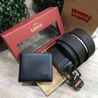 ราคา เซทสุดคุ้มทั้งกระเป๋าสตางค์พับสองตอนและเข็มขัดวัสดุหนังคุณภาพดี Levi s Belt and Wallet Gift Set งานแบรนด์แท้100 (6465624978)