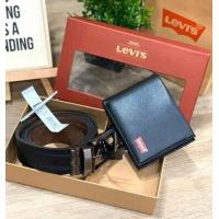 ราคา เซทสุดคุ้มทั้งกระเป๋าสตางค์พับสองตอนและเข็มขัดวัสดุหนังคุณภาพดี Levi s Belt and Wallet Gift Set งานแบรนด์แท้100 (6465624979)