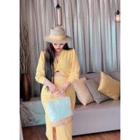 ราคา Plus size พร้อมส่ง I เดรสสาวอวบเกรียวโชว์หน้า ผ้าวูลเวฟ เดรสทำงาน เดรสออกงาน 100KG (14553469085)