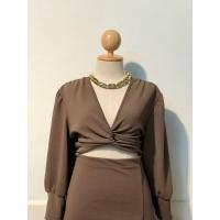 ราคา Plus size พร้อมส่ง I เดรสสาวอวบเกรียวโชว์หน้า ผ้าวูลเวฟ เดรสทำงาน เดรสออกงาน 100KG (14553469095)