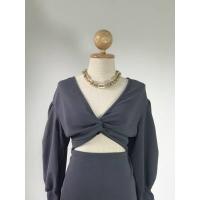 ราคา Plus size พร้อมส่ง I เดรสสาวอวบเกรียวโชว์หน้า ผ้าวูลเวฟ เดรสทำงาน เดรสออกงาน 100KG (14553469087)