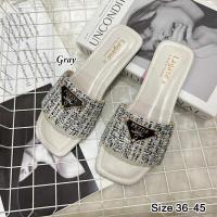 ราคา รองเท้าแตะแฟชั่น Prada ผ้าทวิตแบบสวม 36 45 (16877347687)