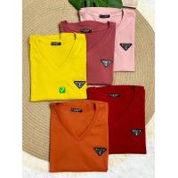 ราคา เสื้อยืดPrada เสื้อยืดติดอะไหล่ปราด้า เสื้อยืดคอวีงานใหม่ พร้อมส่ง (12458094518)