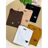 ราคา เสื้อยืดPrada เสื้อยืดติดอะไหล่ปราด้า เสื้อยืดคอวีงานใหม่ พร้อมส่ง (17127227983)