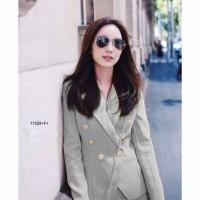 ราคา TW11528 Set 2 ชิ้น เสื้อสูทแขนยาว กางเกงขายาว Set of 2 pieces Long sleeve shirt pants (10280427824)