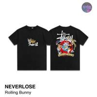 ราคา เสื้อยืดสกรีนลายแนวสตรีท Rolling bunny Neverlose เสื้อผู้ชาย ผู้หญิง (16124590866)