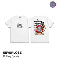 ราคา เสื้อยืดสกรีนลายแนวสตรีท Rolling bunny Neverlose เสื้อผู้ชาย ผู้หญิง (16124590871)