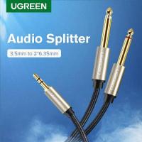 ราคา UGREEN Jack 3 5mm to 6 35mm Adapter Audio Cable for Mixer Amplifier Speaker Gold Plated 6 5mm 3 5 Jack Male Splitter Audio Cable (7632824505)