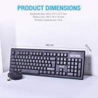 ราคา มาใหม่ ส่งเร็ว OKER Keyboard Mouse Keyboard เชื่อมต่อ Type C USB WIRELESS คีย์บอร์ด เมาส์ ไร้สาย OKER K 6500 (17138588422)