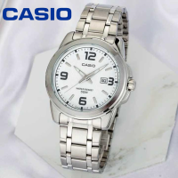 ราคา CASIO STANDARD นาฬิกาผู้ชายสายสแตนเลสหน้าปัดสีดำรุ่น MTP 1314D 1AV 100 รับประกันของแท้ 1 ปี (7443443114)