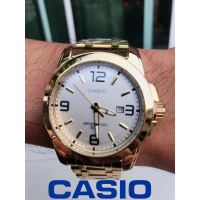 ราคา CASIO STANDARD นาฬิกาผู้ชายสายสแตนเลสหน้าปัดสีดำรุ่น MTP 1314D 1AV 100 รับประกันของแท้ 1 ปี (7443443115)
