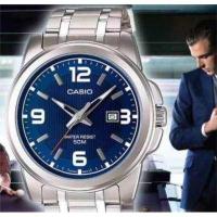 ราคา CASIO STANDARD นาฬิกาผู้ชายสายสแตนเลสหน้าปัดสีดำรุ่น MTP 1314D 1AV 100 รับประกันของแท้ 1 ปี (7443443119)