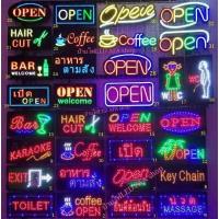 ราคา ป้ายไฟLED OPEN WELCOME ป้ายไฟกล่อง หลอดไฟLED ประหยัดไฟ เสียบ ปลั๊กไฟ บ้าน เพิ่มเอกลักษณ์สีสัน สวยงาม ตกแต่ง ที่ท่องเที่ยว บ้าน บริษัท ร้าน Coffee HAIR CUT ยินดีต้อนรัข เปิด ปิด อาห (14641437844)