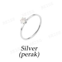ราคา Simple Super Fine Six Prongเพชรเดี่ยวแหวนกุหลาบทองไทเทเนียมแหวนเหล็ก (14640086421)