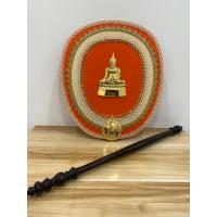 ราคา ตาลปัตร ตาลปัตรประดิษฐ์พระโลหะ พร้อมด้ามไม้กลึง ราคาต่อชุด สินค้ามี 7 สี (14862835734)