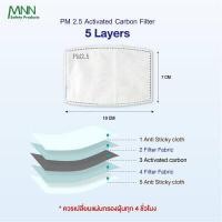 ราคา แผ่นกรองฝุ่น pm2 5 พร้อมส่ง 1 ชิ้น แผ่นกรองอากาศ pm2 5 แผ่นคาร์บอนใส้กรอง 5 ชั้น ใส่ในแมสได้ AA7003 (17418367075)