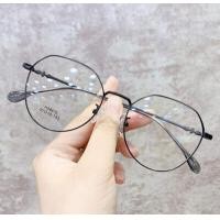 ราคา แว่นกันแสงสีฟ้า แว่นเกาหลี แฟชั่น แว่นเรโทร กระจกแบน กรอบแว่นตาทรงกลม Unisex (17252001928)