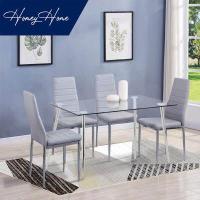 ราคา มาใหม่ HomeyHome โต๊ะกินข้าว ท็อปกระจกนิรภัย 4 ที่นั่ง ขาเหล็ก 120x80x75cm ทรงสี่เหลี่ยมผืนผ้า ไม่รวมเก้าอี้ โต๊ะอาหาร โต๊ะกระจก โต๊ะทำงาน โต๊ะอาหาร4ที่นั่ง โต๊ะกินข้าว โต๊ะกระ (8352337023)
