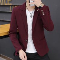 ราคา ชุดสูทเสื้อคลุมผู้ชายเสื้อตัวเดียวสุดหล่อสำหรับนักเรียนสไตล์เกาหลีวัยรุ่นฤดูใบไม้ร่วงเสื้อเบลเซอร์สีแดงชุดสูทลำลองผู้ชายอินเทรนด์ (6570102968)