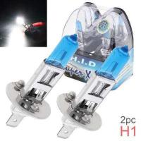 ราคา 2Pcs 12V H1 55W 6000K สีขาวหลอดไฟแสงจ้ารถหลอดไฟ Xenon หลอดไฟ Halogen Auto ด้านหน้า (9377202704)