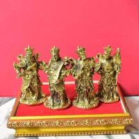 ราคา ชุด ซื่อต้าจินกัง หรือ ซื่อต้าเทียนหวัง หรือ ท้าวจตุโลกบาลทั้งสี่ของจีน งานทองเหลืองขัดเหลือง สูง 7 ซม กว้าง 1 นิ้ว (13735182693)