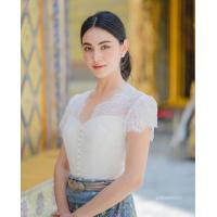 ราคา เสื้อลูกไม้ เสื้อลูกไม้รุ่นคล้ายใหม่ดาริกาใส่ เสื้อลูกไม้สวย เสื้อลูกไม้ใส่ไปวัด ไปทำบุญ (10661268690)