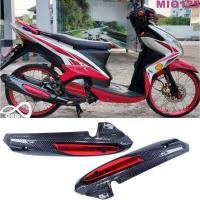 ราคา ชุดบังท่อ Mio125 ครอบกันร้อนท่อ สีเคฟลาร์ แดง ตรงรุ่น MIO125 กันร้อนท่อ MIo 125 (10398482846)