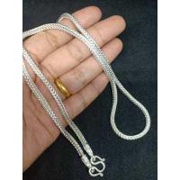 ราคา สร้อยคอเงินลายสี่เสา หัวจรวด หนัก 2บาท หนา3มิล ยาว24นิ้ว ชุบเงินแท้925 สินค้าพร้อมส่ง (10269394384)