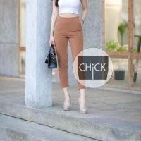 ราคา CHICK กางเกง 5 ส่วน ซิปข้าง เอวสูง ไม่ต้องรีด ผ้าโรเชฟ กางเกงผู้หญิง กางเกงทำงาน กางเกง5ส่วนญ กางเกงโรเชฟ กางเกงใส่สบาย กางเกงเก็บทรง (12106064607)