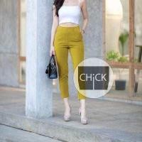 ราคา CHICK กางเกง 5 ส่วน ซิปข้าง เอวสูง ไม่ต้องรีด ผ้าโรเชฟ กางเกงผู้หญิง กางเกงทำงาน กางเกง5ส่วนญ กางเกงโรเชฟ กางเกงใส่สบาย กางเกงเก็บทรง (9967633972)