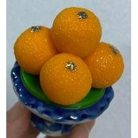 ราคา ขนม ลาดู ขนมมงคล สำหรับไหว้องค์พระพิฆเณศ ทำจากดินปั้น จัดวางบนพานเซรามิค ขนาด 2 นิ้ว (2914710676)