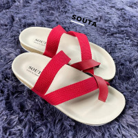 ราคา ส่งเร็ว รองเท้าแตะสไตล์วินเทจ แฟชั่น รองเท้าแตะไบเก้น ลดขนาด1ไซส์ (17648523040)