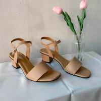 ราคา size 36 45 Plain strap high heel 1 5 นิ้ว 2 นิ้ว รองเท้าไซส์ใหญ่ และรองเท้าไซส์ปกติ รองเท้าแตะรัดส้นส้นสูง (11408908362)
