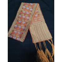 ราคา สไบขิดลาว สไบ ผ้าสไบ อัดกาว ทอลาย ผ้าเบี่ยง ผ้าสไบลาว แบบชายลูกปัดและชายผ้า (16385629618)