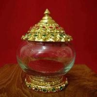 ราคา ผอบเล็กฝาสูง ฐาน 4 เซน สูง 7 เซน ผอบใส่พระธาตุ งานเรซิ่น ปิดทอง ประดับพลอยกระจก (411439344)