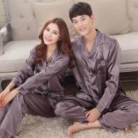 ราคา ชุดนอน ชุดนอนผ้าซาติน ชุดนอนคู่รัก ชุดนอน ชุดนอนแขนยาวขายาวชุดนอนสาวอวบ M 5XL ชุดนอนราคาถูก ชุดนอนขายาวผ้านิ่มใส่สบาย (10553308367)