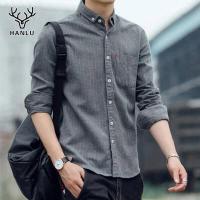 ราคา Hanlu เสื้อเชิ้ตแขนยาวผู้ชาย เสื้อเชิ้ตผู้ชาย เสื้อเชิ้ตลำลอง ลายทาง สไตล์ธุรกิจ รุ่นใหม่ เสื้อเชิ้ตแฟชั่นผู้ชาย สไตล์เกาหลี (15010424530)