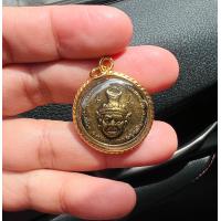 ราคา เหรียญ เศียร พ่อแก่ ฤาษีตาไฟ ด้านหลัง พระพิฆเนศ รมดำ พร้อมกรอบขอบหวาย (14332003275)