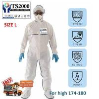 ราคา MEGA ชุดป้องกันสารเคมี รุ่น TS2000 มาตราฐาน Type 5 6 ป้องกันฝุ่น ห้องปลอดเชื้อ ป้องกันไฟฟ้าสถิต ป้องกันร่างกายจากสารเคมี 1ชุด (5919670796)