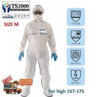 ราคา MEGA ชุดป้องกันสารเคมี รุ่น TS2000 มาตราฐาน Type 5 6 ป้องกันฝุ่น ห้องปลอดเชื้อ ป้องกันไฟฟ้าสถิต ป้องกันร่างกายจากสารเคมี 1ชุด (5919670795)