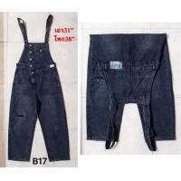 ราคา เอี๊ยมยีนส์งานแบรนด์นอก มือ 2 Sz L XL XXL ขนาดแจ้งในรูปถ้าผ้าไม่ยืดให้เผื่อไซส์ (16265820919)