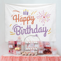 ราคา มี3ไซส์ ส่งจากไทย ฉากผ้าแต่งห้อง ลายวันเกิด HBD Happy Birthday ฉากถ่ายรูป ฉากหลัง งานวันเกิด ฉลองวันเด็ก วันเกิดลูก (10123947457)