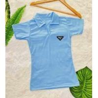 ราคา เสื้อยืดรัดรูป คอปกปัก PRADA อก 32 38 งานป้ายนมโต (15276935799)