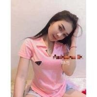 ราคา เสื้อยืดรัดรูป คอปกปัก PRADA อก 32 38 งานป้ายนมโต (15276935810)