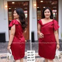 ราคา เดรสงานรื่นเริง ใส่ได้ 2สไตล์ เปิด ปิดไหล่ สาวอวบ อก42 (16330134852)