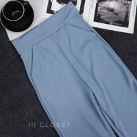 ราคา กางเกงขายาว lll Freesize lll PW503 เอวสูง ทรงขากระบอกเล็ก มีกระเป๋า 2ข้าง มีขอบเอว เรียบ ตีเกร็ดหน้า เนื้อผ้าวูลเวฟ (12638100525)